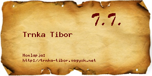 Trnka Tibor névjegykártya